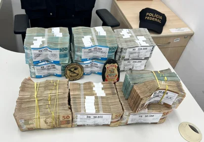Dinheiro apreendido pela Polícia Federal em Teresina