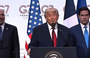Donald Trump durante coletiva