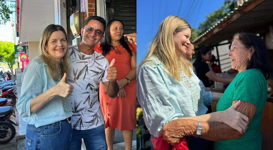 Em Cocal, Gracinha reforça presença junto ao povo durante visita ao Mercado Municipal
