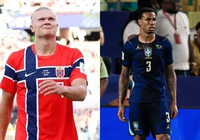 Erling Haaland e Gabriel Magalhães