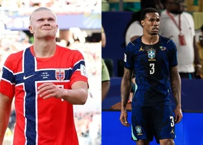 Erling Haaland e Gabriel Magalhães