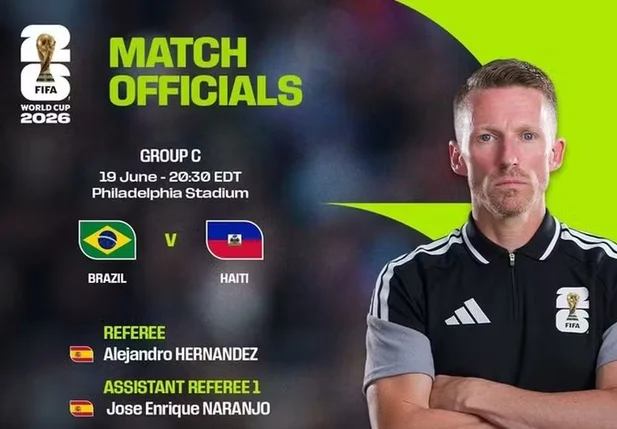 Fifa define arbitragem para Brasil x Haiti pela Copa do Mundo de 2026