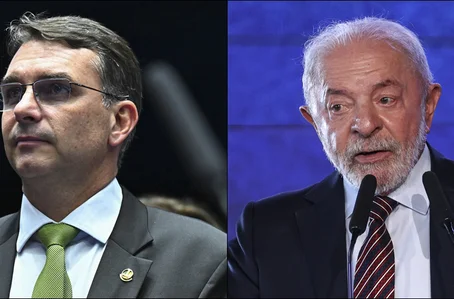 Flávio Bolsonaro e Lula