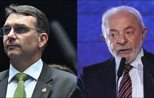 Flávio Bolsonaro e Lula