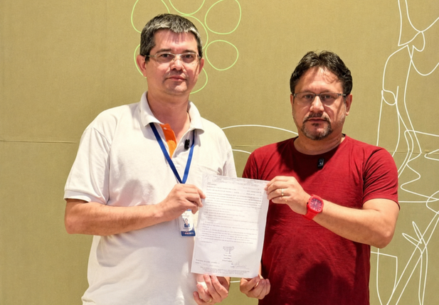 Franklin Batista e Alex Rocha, diretores do Sintshogastro-PI