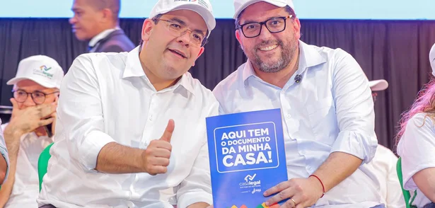 Governador Rafael Fonteles e o secretário de Administração, Samuel Pontes