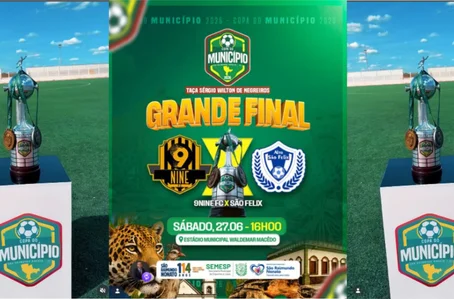 Grande final da Copa do Município acontece neste sábado (27) no Estádio Waldemar Macêdo