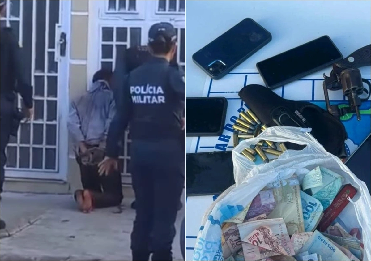 Homem foi baleado em troca de tiros com policiais, e com ele foram apreendidos diversos itens roubados