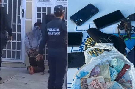 Homem foi baleado em troca de tiros com policiais, e com ele foram apreendidos diversos itens roubados