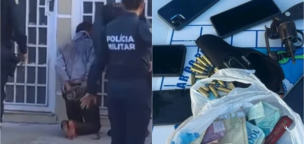 Homem foi baleado em troca de tiros com policiais, e com ele foram apreendidos diversos itens roubados