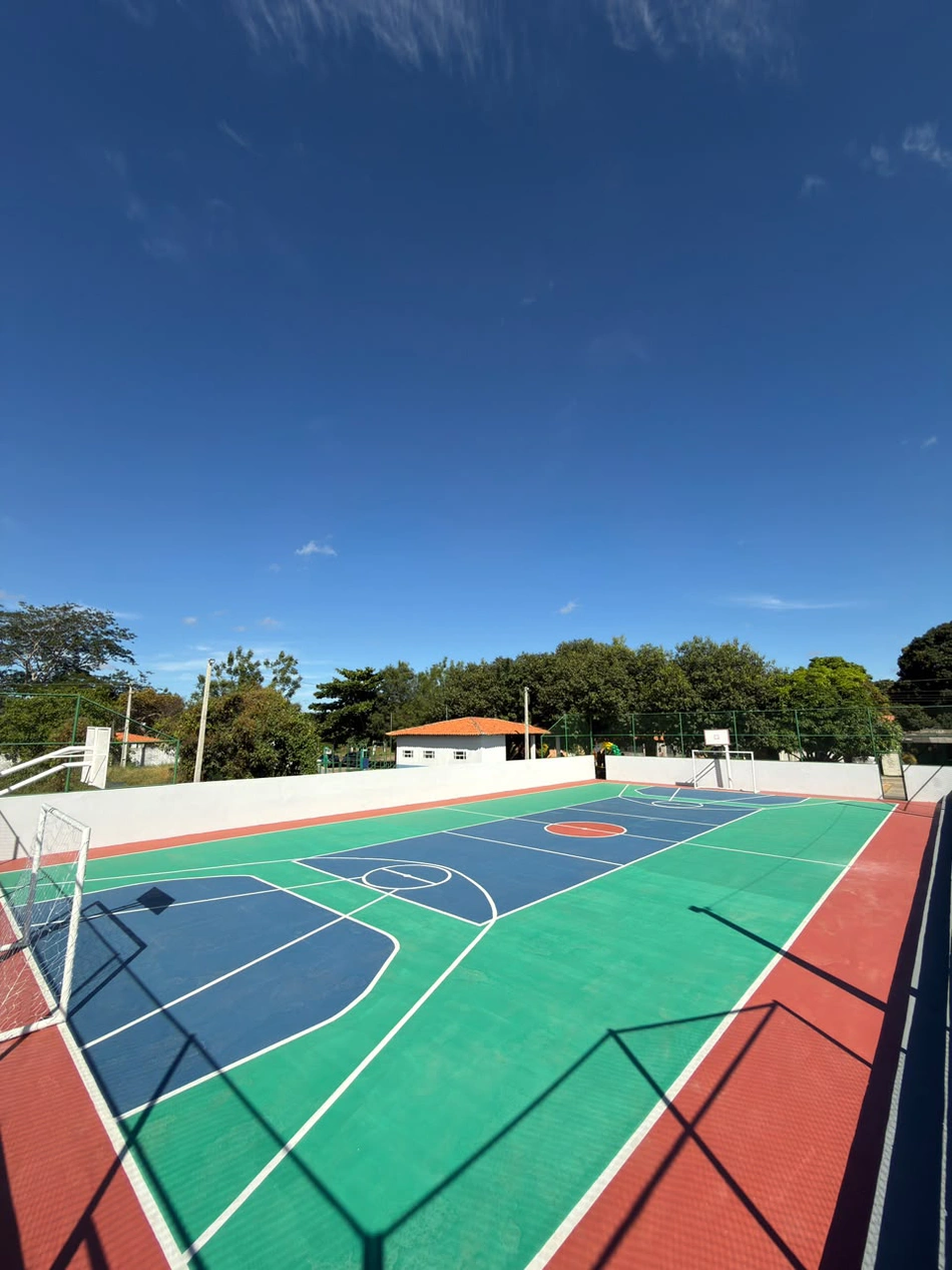 Inauguração da quadra poliesportiva na comunidade Baixinha