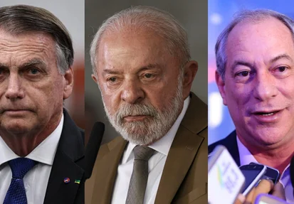 Jair Bolsonaro, Lula e Ciro Gomes