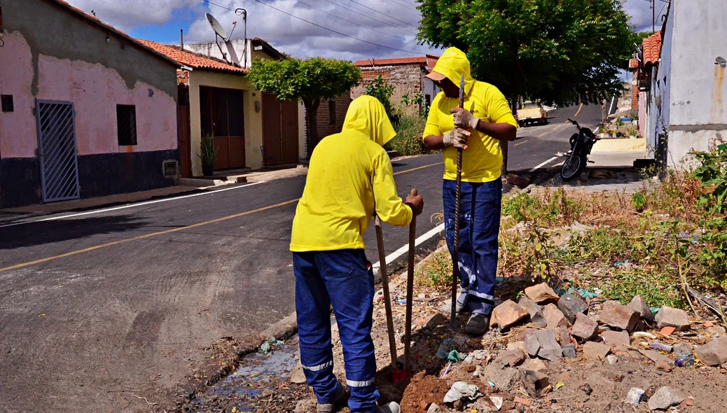 Limpeza de ruas para sinalização