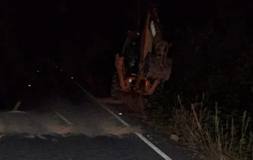 Local do acidente na PI 350 em Curralinhos