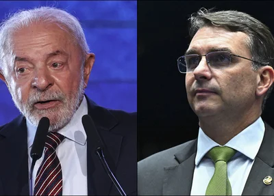 Lula e Flávio Bolsonaro