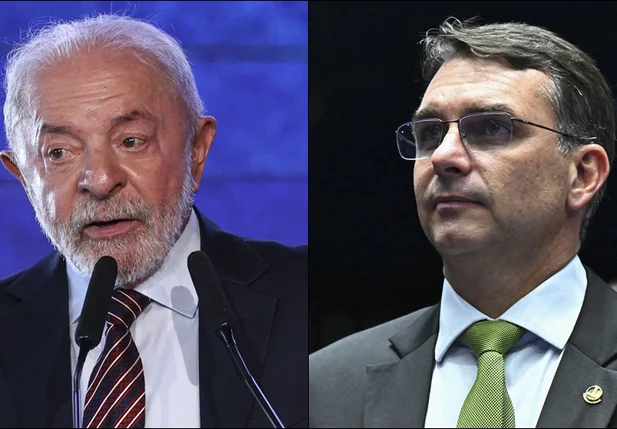 Lula e Flávio Bolsonaro