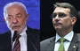 Lula e Flávio Bolsonaro