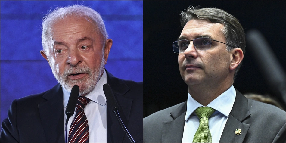 Lula e Flávio Bolsonaro