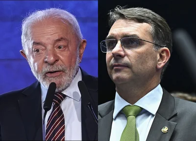 Lula e Flávio Bolsonaro