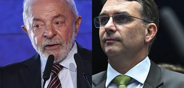 Lula e Flávio Bolsonaro