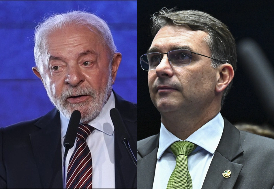 Lula e Flávio Bolsonaro