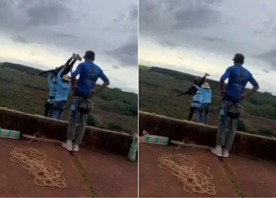 Maria Eduarda Rodrigues morreu durante salto de rope jump