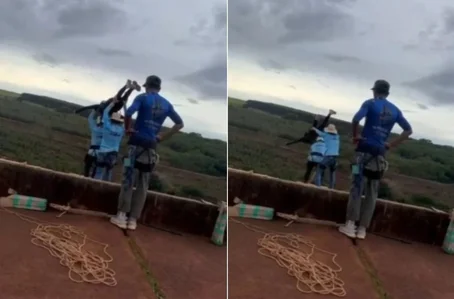 Maria Eduarda Rodrigues morreu durante salto de rope jump