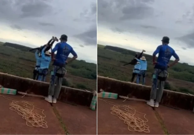 Maria Eduarda Rodrigues morreu durante salto de rope jump