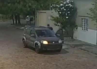 Momento em que a vítima sofre tentativa de sequestro em Campo Maior