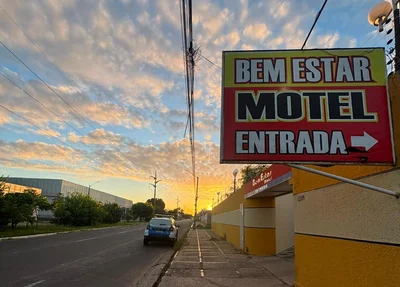 Motel onde aconteceu o crime