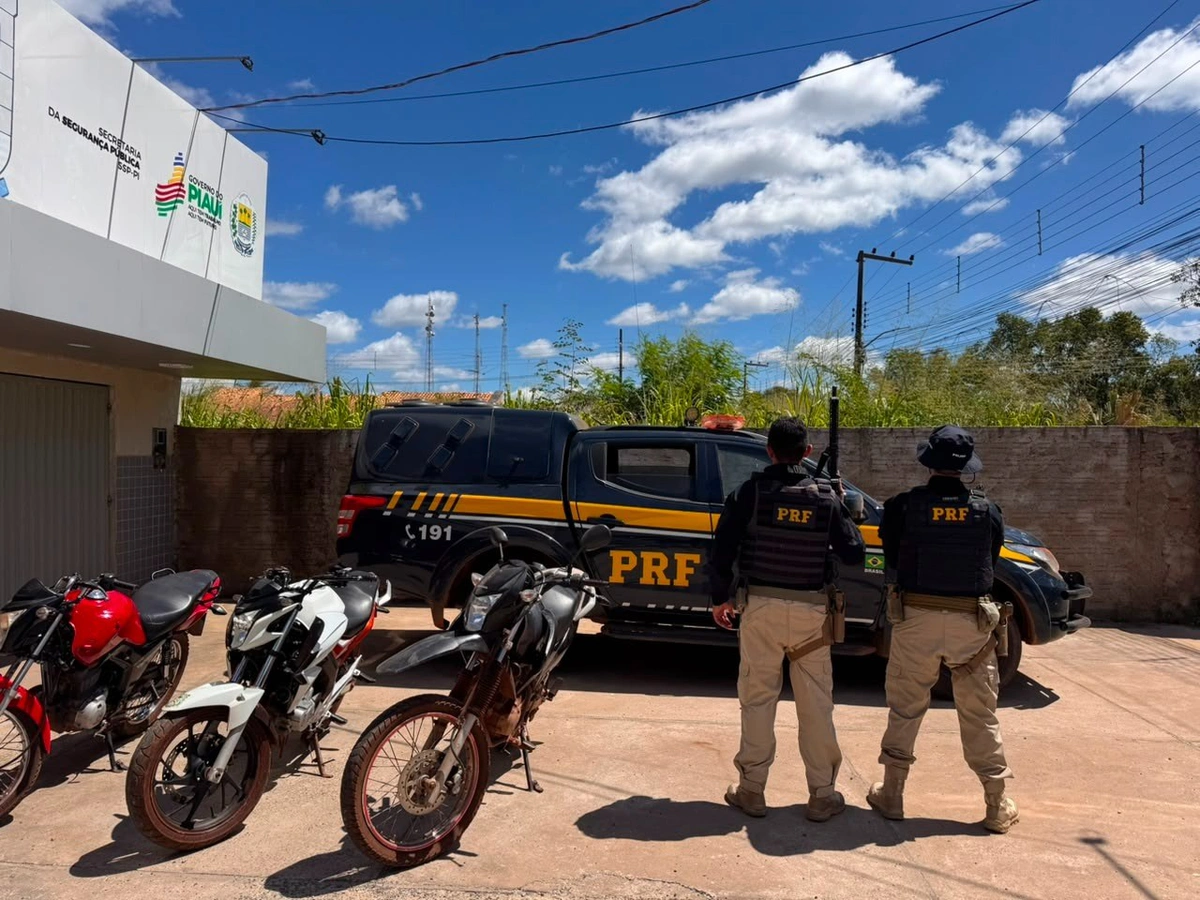 Motocicletas apreendidas pela PRF