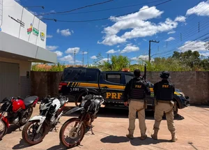 Motocicletas apreendidas pela PRF