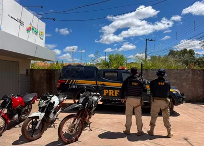 Motocicletas apreendidas pela PRF