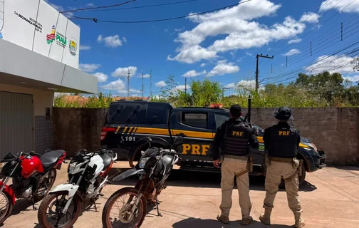 Motocicletas apreendidas pela PRF