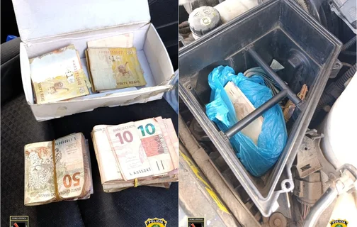 Notas falsas estavam escondidas em compartimento oculto do veículo
