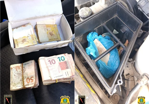 Notas falsas estavam escondidas em compartimento oculto do veículo