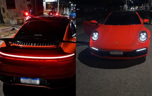 O veículo envolvido era um Porsche 911 Carrera