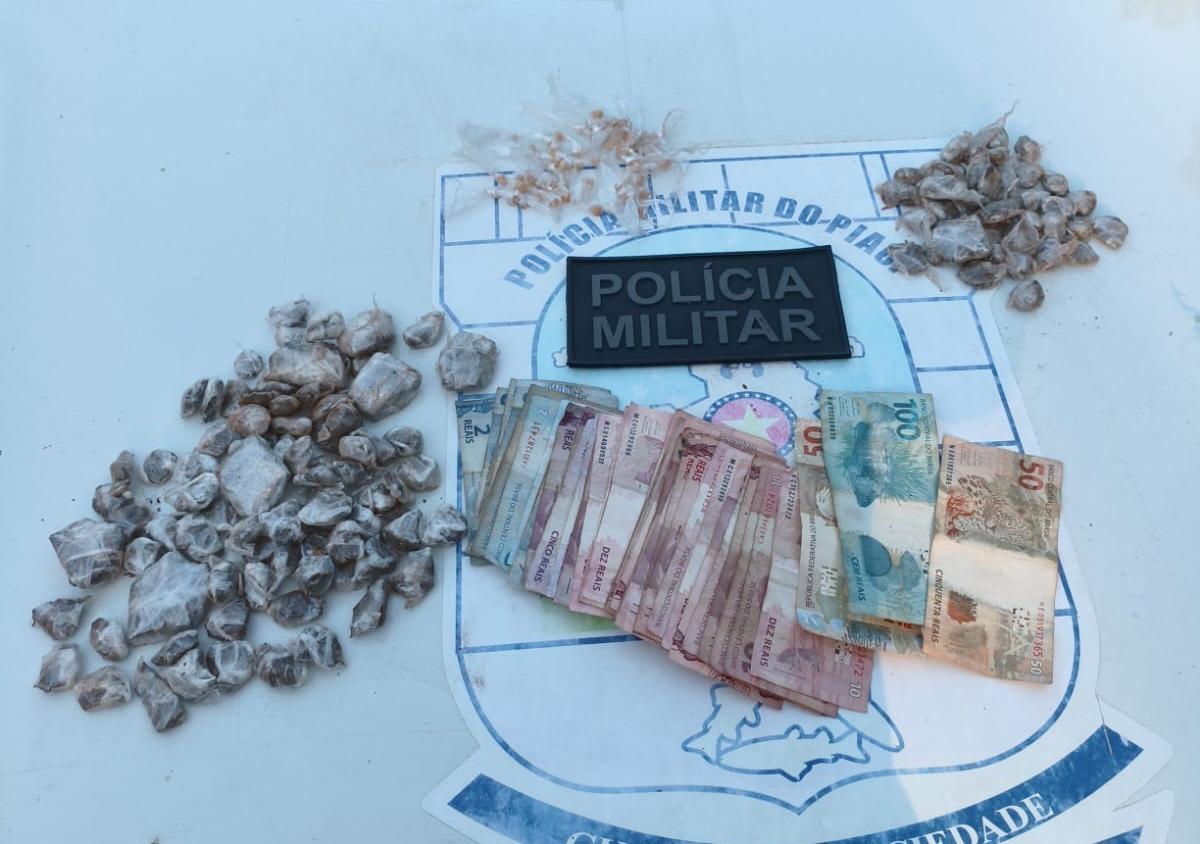 PM apreende adolescente com drogas e dinheiro durante patrulhamento em Amarante