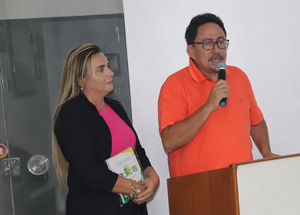 Prefeita Kelly Alencar e o ex-prefeito Walter Alencar