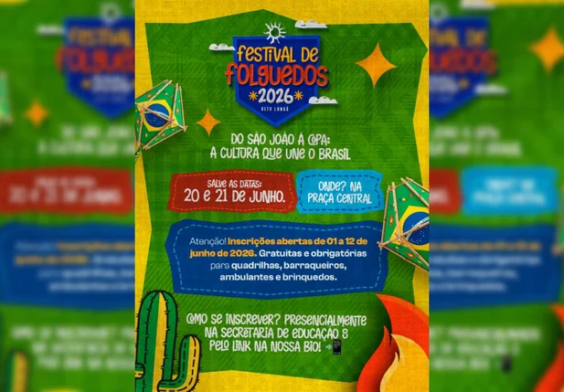 Prefeitura de Alto Longá divulga regulamento do II Festival de Folguedos