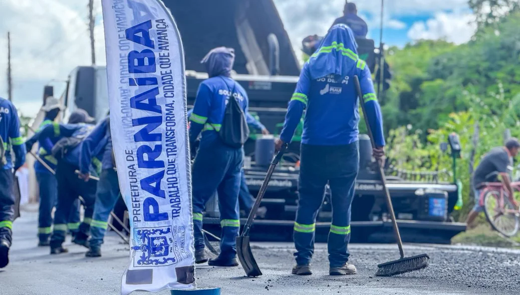 Prefeitura de Parnaíba avança com pavimentação asfáltica da Rua Dom Pedro I