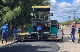 São Gonçalo do Piauí avança com obras de pavimentação