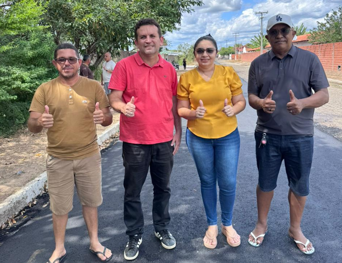 Prefeitura de São Gonçalo do Piauí avança com obras de pavimentação