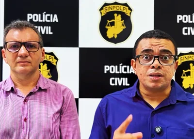 Presidente e vice do Sinpolpi, Isaac Vilarinho e Ednaldo Nunes