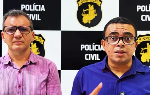 Presidente e vice do Sinpolpi, Isaac Vilarinho e Ednaldo Nunes