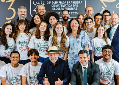 presidente Luiz Inácio Lula da Silva (PT) durante sua participação na premiação da 20° Olimpíada Brasielira de Matemática das Escolas Públicas (Obmep)