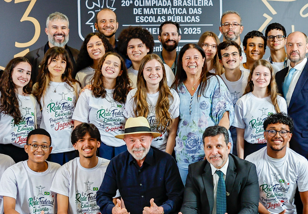 presidente Luiz Inácio Lula da Silva (PT) durante sua participação na premiação da 20° Olimpíada Brasielira de Matemática das Escolas Públicas (Obmep)