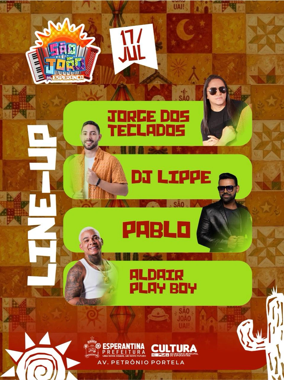 Programação do dia 17 de julho