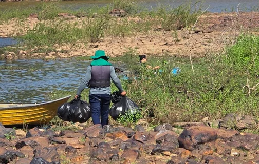 Resíduos retirados do Rio Poti