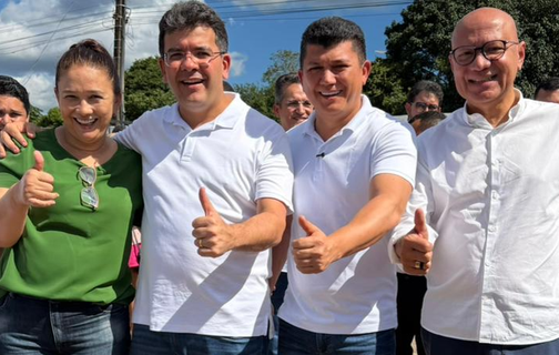 Rubens Vieira acompanha Rafael Fonteles na inauguração de 40 mil m² de asfalto em Agricolândia